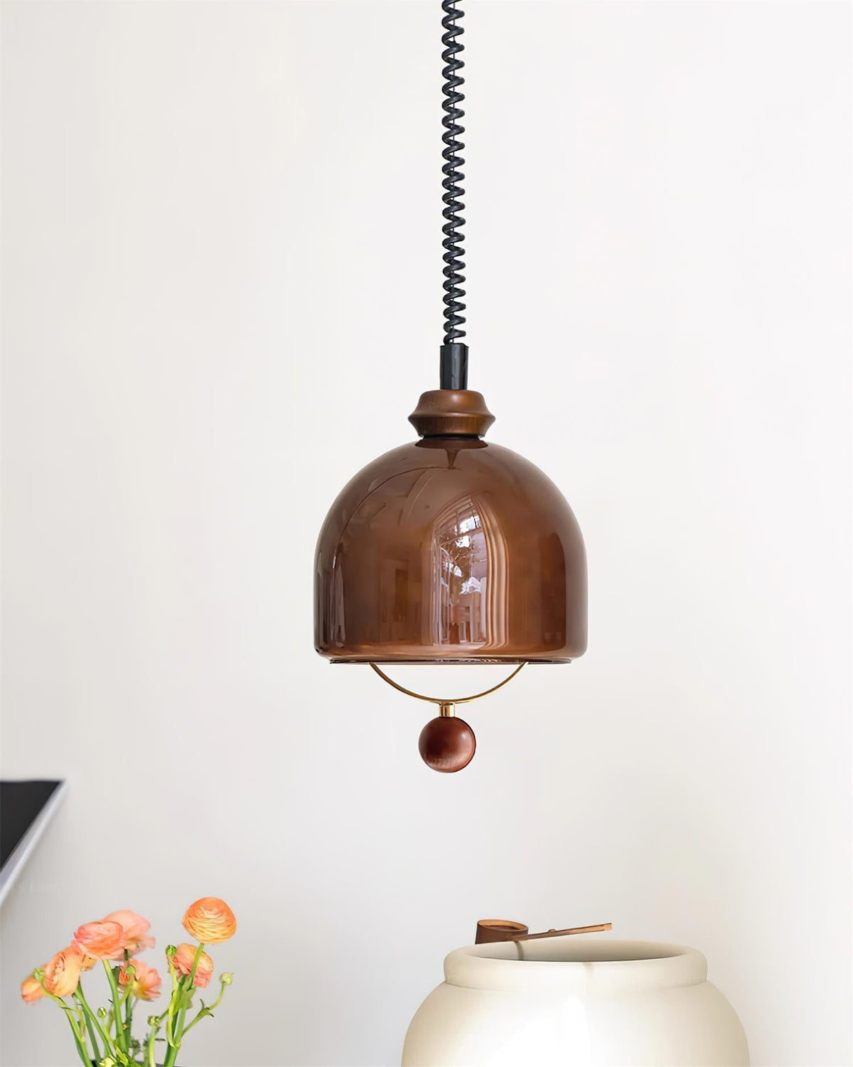 Ardelle Vintage Glass Pendant Light-Neutral Decor