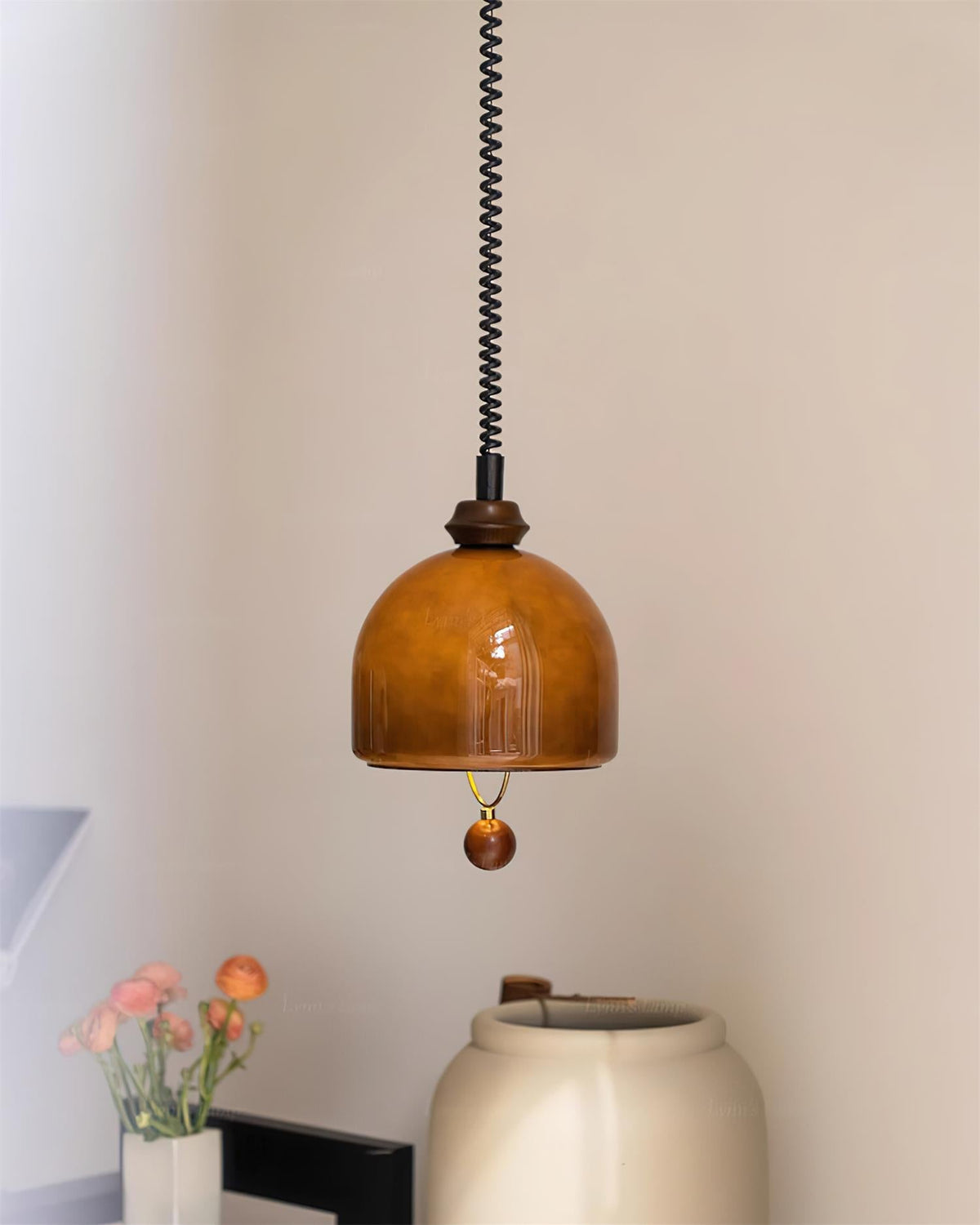 Ardelle Vintage Glass Pendant Light-Neutral Decor