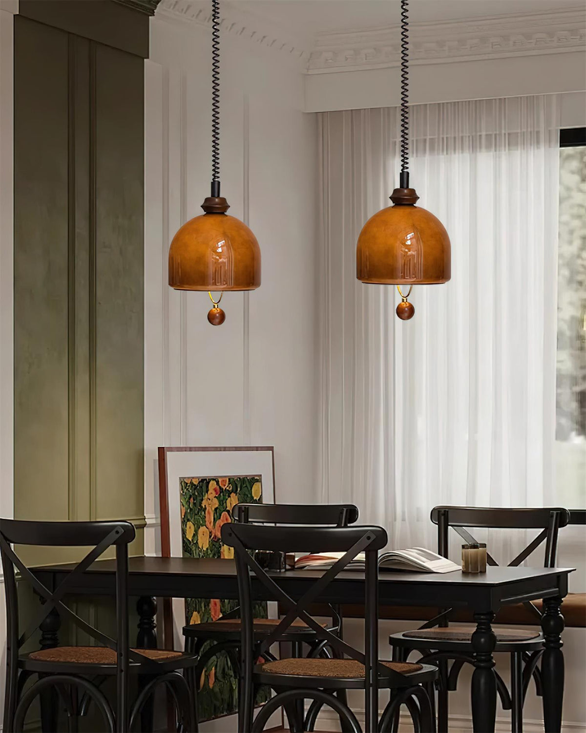 Ardelle Vintage Glass Pendant Light-Neutral Decor