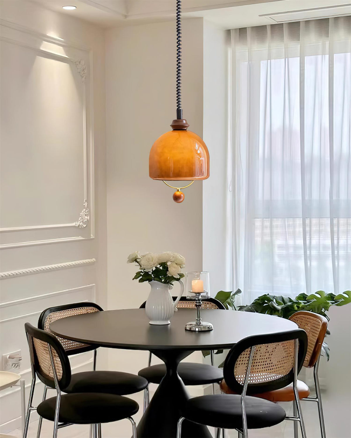 Ardelle Vintage Glass Pendant Light-Neutral Decor