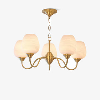 Lustra Lustre Laiton Antique Verre Blanc