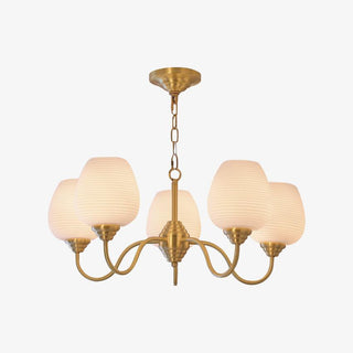 Lustra Lustre Laiton Antique Verre Blanc