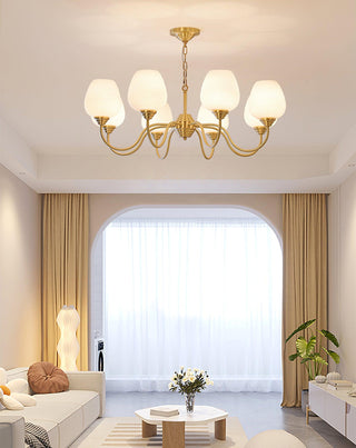 Lustra Lustre Laiton Antique Verre Blanc