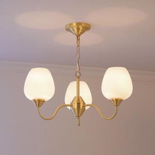 Lustra Lustre Laiton Antique Verre Blanc