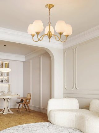 Lustra Lustre Laiton Antique Verre Blanc