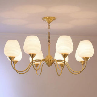Lustra Lustre Laiton Antique Verre Blanc