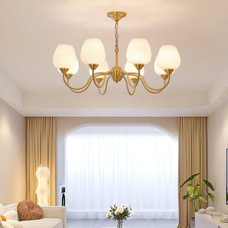 Lustra Lustre Laiton Antique Verre Blanc