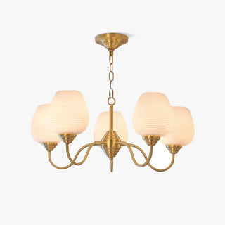 Lustra Lustre Laiton Antique Verre Blanc