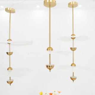 Lustra Suspension Double Biscuit pour Salon
