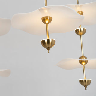 Lustra Suspension Double Biscuit pour Salon