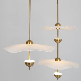 Lustra Suspension Double Biscuit pour Salon