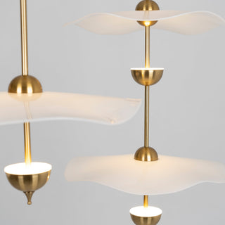 Lustra Suspension Double Biscuit pour Salon