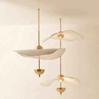 Lustra Suspension Double Biscuit pour Salon