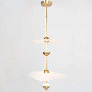 Lustra Suspension Double Biscuit pour Salon