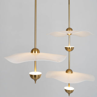 Lustra Suspension Double Biscuit pour Salon