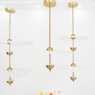 Lustra Suspension Double Biscuit pour Salon