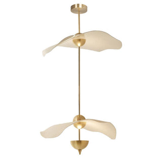 Lustra Suspension Double Biscuit pour Salon