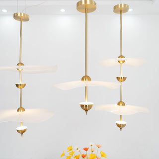 Lustra Suspension Double Biscuit pour Salon