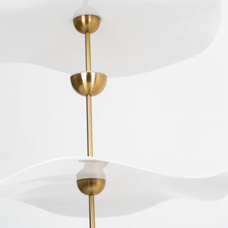 Lustra Suspension Double Biscuit pour Salon