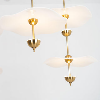 Lustra Suspension Double Biscuit pour Salon