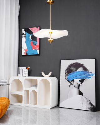 Lustra Suspension Double Biscuit pour Salon