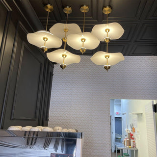 Lustra Suspension Double Biscuit pour Salon