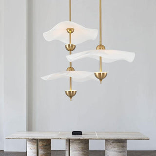 Lustra Suspension Double Biscuit pour Salon