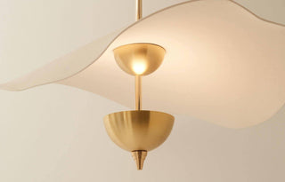 Lustra Suspension Double Biscuit pour Salon