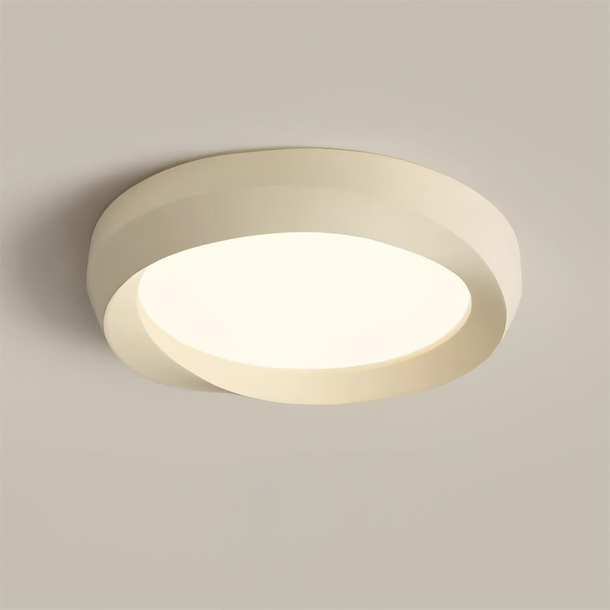 Elin Ceiling Lamp Resin with Soft Curved Frame in Neutral Tones-Neutral Decor