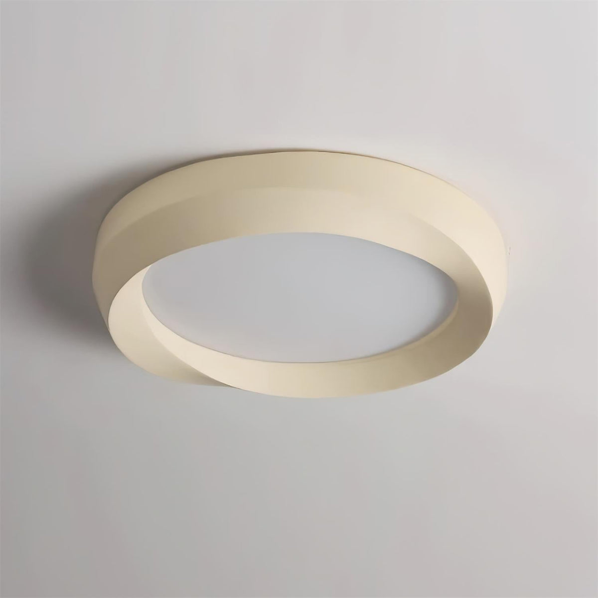 Elin Ceiling Lamp Resin with Soft Curved Frame in Neutral Tones-Neutral Decor