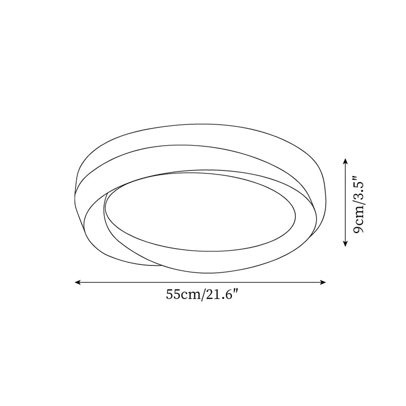 Elin Ceiling Lamp Resin with Soft Curved Frame in Neutral Tones-Neutral Decor