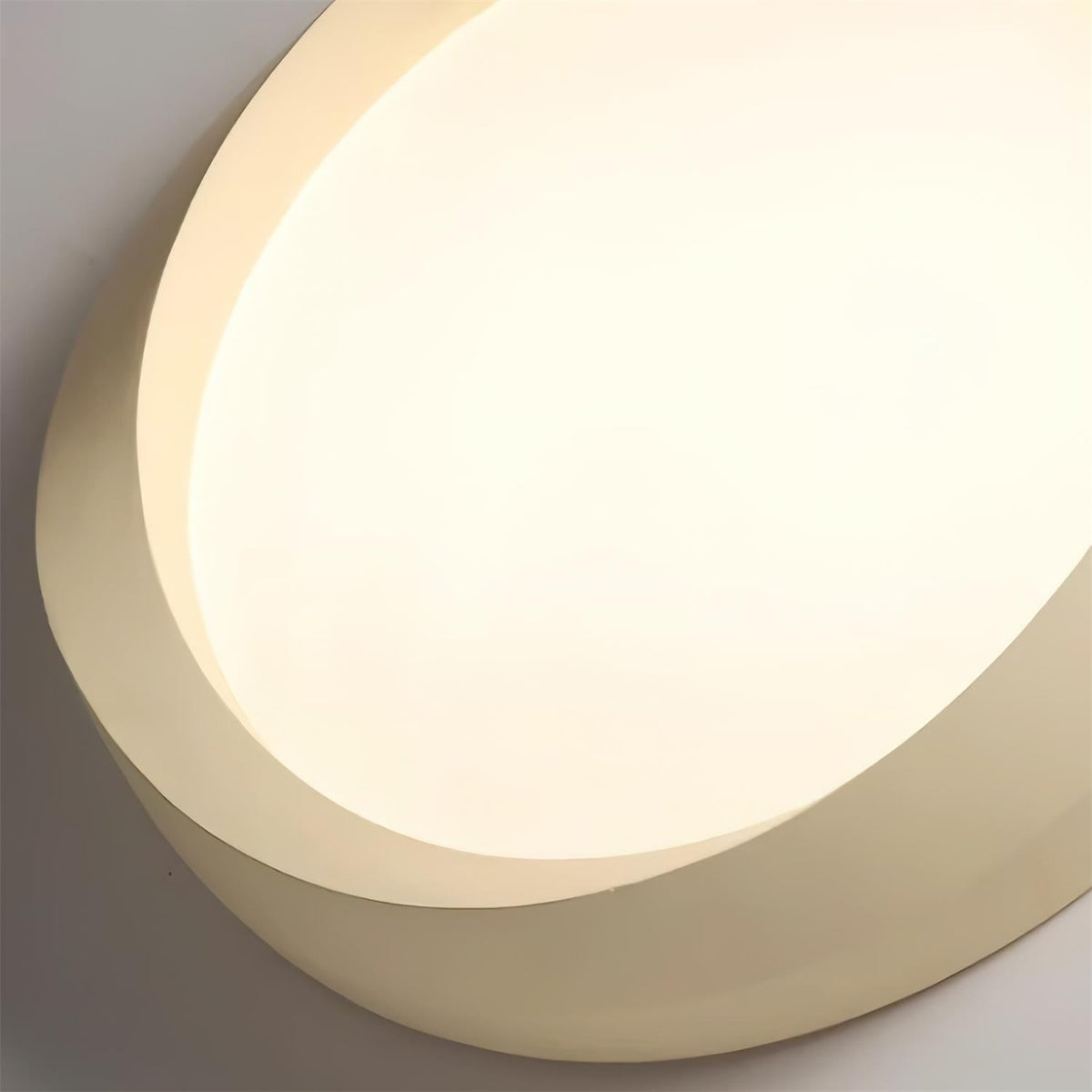 Elin Ceiling Lamp Resin with Soft Curved Frame in Neutral Tones-Neutral Decor