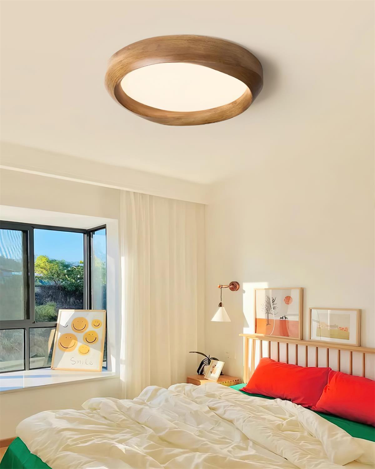 Elin Ceiling Lamp Resin with Soft Curved Frame in Neutral Tones-Neutral Decor
