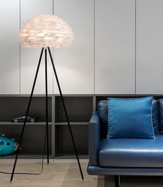 Ivthaar Lampadaire en Plume Organique