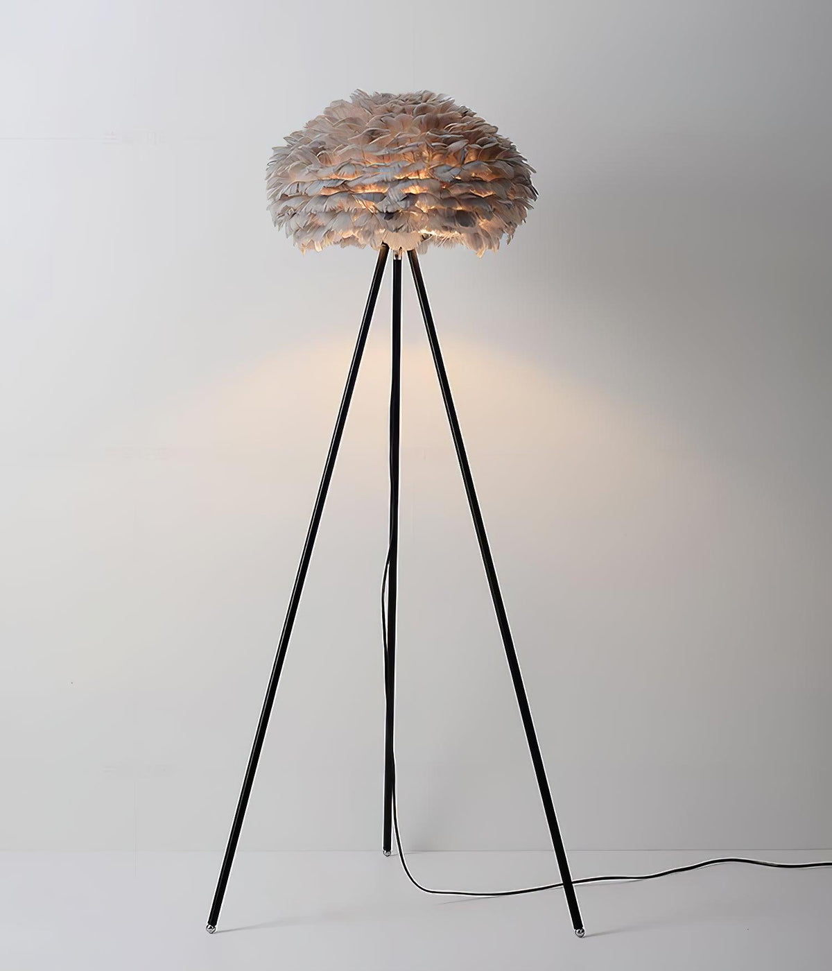 Ivthaar Lampadaire en Plume Organique