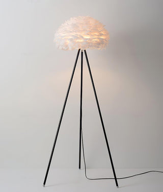 Ivthaar Lampadaire en Plume Organique