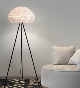 Ivthaar Lampadaire en Plume Organique
