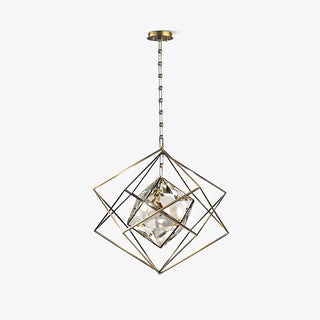 Zevira Suspension glamour en laiton et cristal