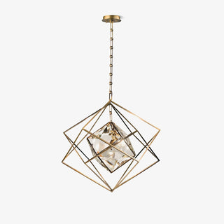Zevira Suspension glamour en laiton et cristal