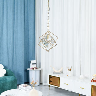 Zevira Suspension glamour en laiton et cristal