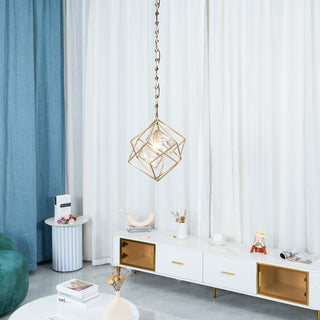 Zevira Suspension glamour en laiton et cristal
