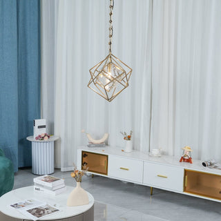 Zevira Suspension glamour en laiton et cristal