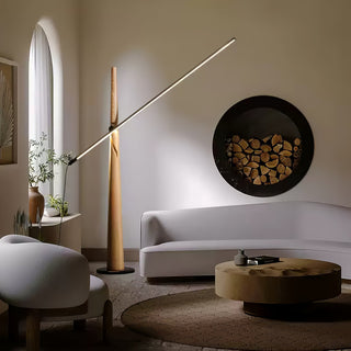 Lampadaire Ovelila Minimaliste en Bois