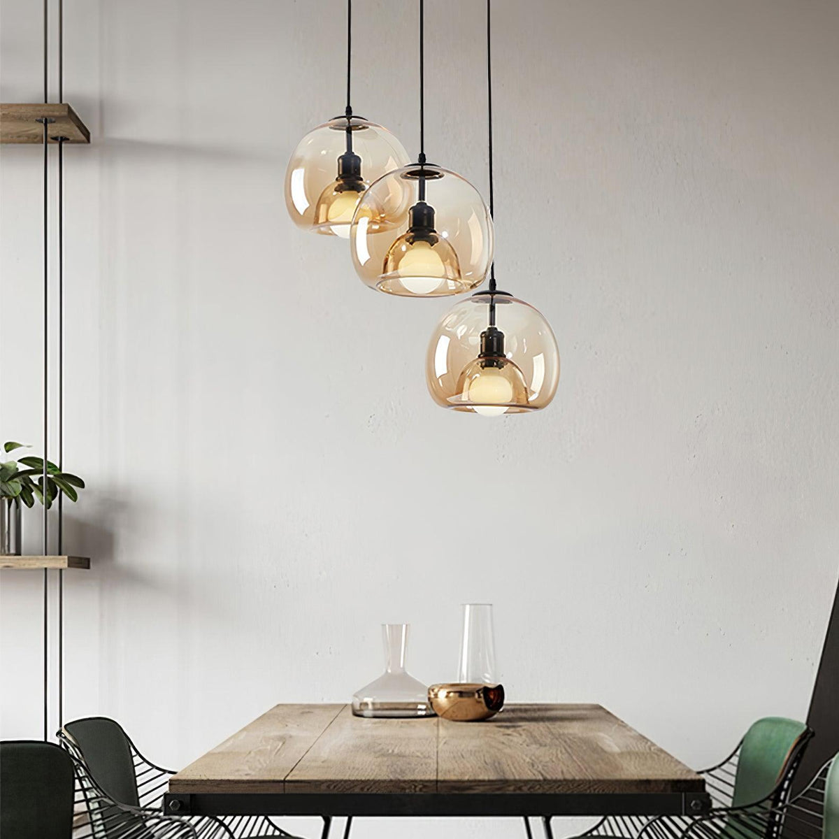 Sorenalis Suspension en Verre Nacré Style Nordique