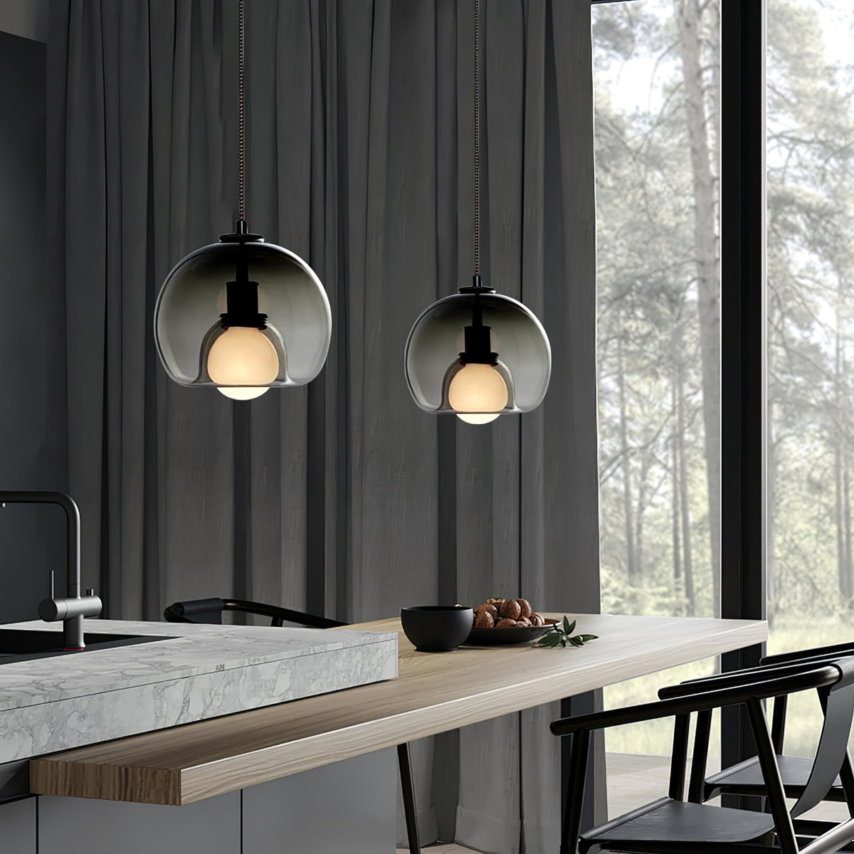 Neritha Suspension Contemporaine en Verre