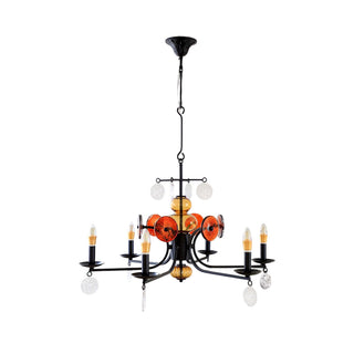 Anorion Lustre Métal Verre Luxe Vintage Salon