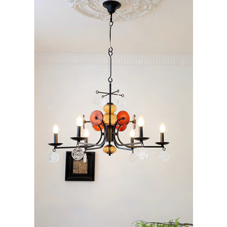 Anorion Lustre Métal Verre Luxe Vintage Salon