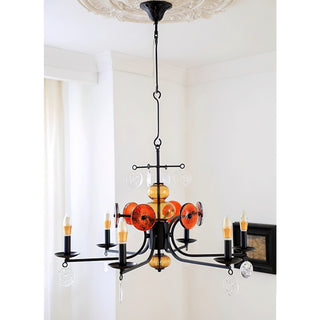 Anorion Lustre Métal Verre Luxe Vintage Salon