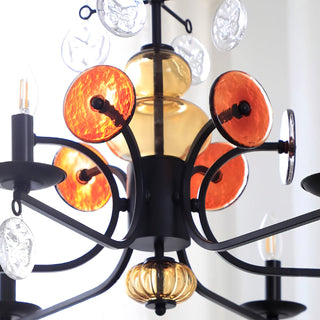 Anorion Lustre Métal Verre Luxe Vintage Salon