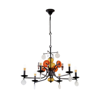 Anorion Lustre Métal Verre Luxe Vintage Salon